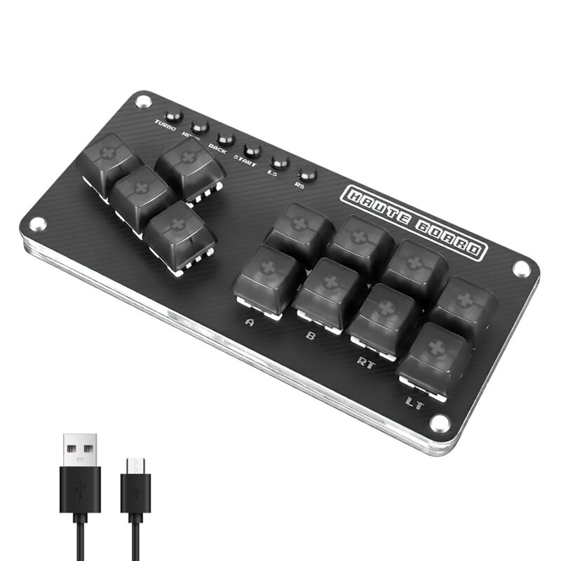 Haute Gamerfinger Mini Arcade Stick Black For Ps Ps Nintendo Switch